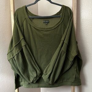 Wonderly | Waffle Knit Scoop Neck Sweater | 2X